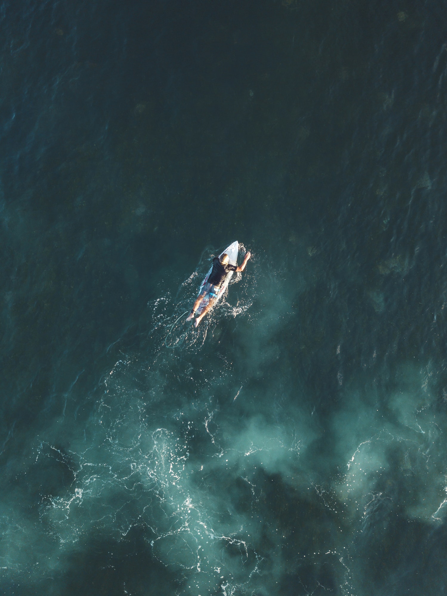 Aerial view of surfer,Bali,Indonesia
